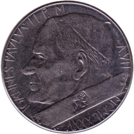 Монета 100 лир. 1985 год, Ватикан. Карта мира. Монета 100 лир. 1985 год, Ватикан. Карта мира.
