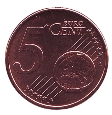 Монета 5 центов. 2016 год, Кипр.