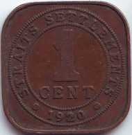 Монета 1 цент. 1920 год, Стрейтс-Сетлментс. Монета 1 цент. 1920 год, Стрейтс-Сетлментс.