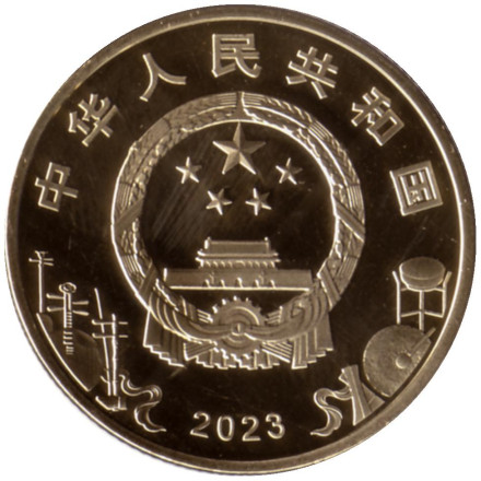 Монета 5 юаней. 2023 год, Китай. Пекинская опера.