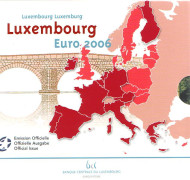 Набор монет евро в буклете (9 шт.), 2006 год, Люксембург. Набор монет евро в буклете (9 шт.), 2006 год, Люксембург.
