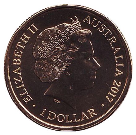 Монета 1 доллар. 2017 год, Австралия. 100 лет Транс-Австралийской железной дороге. (Отметка: "S").