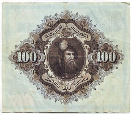 Банкнота 100 крон. 1959 год, Швеция. Банкнота 100 крон. 1959 год, Швеция.