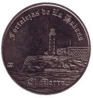 Монета 1 песо. 2007 год, Куба. Монументы Кубы. Эль-Морро. Монета 1 песо. 2007 год, Куба. Монументы Кубы. Эль-Морро.