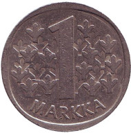 Монета 1 марка. 1975 год, Финляндия. Монета 1 марка. 1975 год, Финляндия.