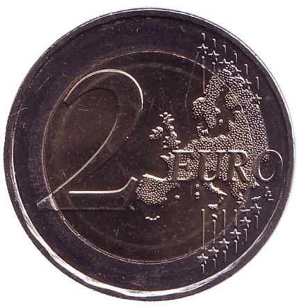 Монета 2 евро. 2017 год, Мальта. Хаджар-Ким. Доисторические города Мальты.