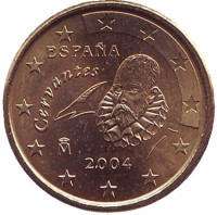 Монета 10 центов. 2004 год, Испания.