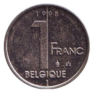 Монета 1 франк. 1998 год, Бельгия (Belgique). Монета 1 франк. 1998 год, Бельгия (Belgique).