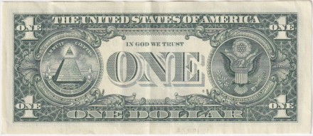 Банкнота 1 доллар. 2021 год, США. "D" - Кливленд.