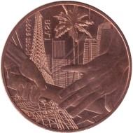 Монета 1/4 евро. 2024 год, Франция. XXXIII летние Олимпийские игры, Париж 2024. Передача эстафеты Париж — Лос-Анджелес. Монета 1/4 евро. 2024 год, Франция. XXXIII летние Олимпийские игры, Париж 2024. Передача эстафеты Париж — Лос-Анджелес.