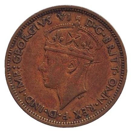 Монета 1 шиллинг. 1947 год, Британская Западная Африка. (KN). Монета 1 шиллинг. 1947 год, Британская Западная Африка. (KN).