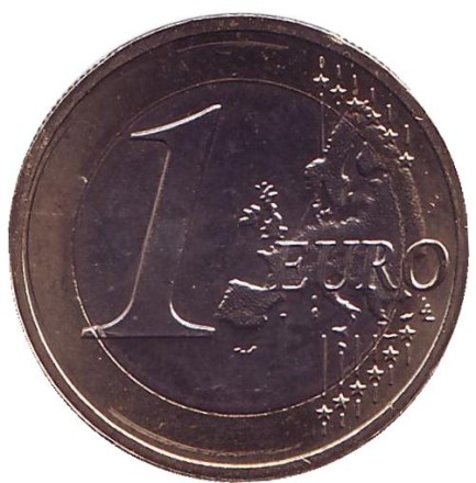 Монета 1 евро. 2012 год (A), Германия.