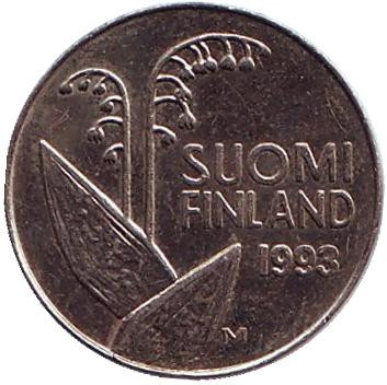 Монета 10 пенни. 1993 год, Финляндия. Монета 10 пенни. 1993 год, Финляндия.