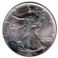 Монета 1 доллар, 1990 год, США. Шагающая свобода.