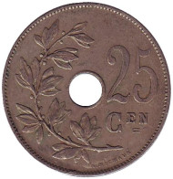 Монета 25 сантимов. 1927 год, Бельгия. (Belgie)   Монета 25 сантимов. 1927 год, Бельгия. (Belgie)