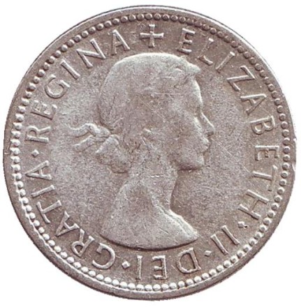 Монета 1 шиллинг. 1953 год, Австралия. Баран.