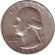 Монета 25 центов. 1961 год, США. (Отметка монетного двора D). Вашингтон. Монета 25 центов. 1961 год, США. (Отметка монетного двора D). Вашингтон.