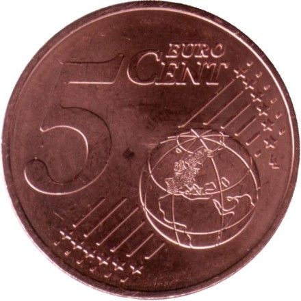 Монета 5 центов. 2021 год, Австрия. Монета 5 центов. 2021 год, Австрия.