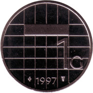 Монета 1 гульден. 1997 год, Нидерланды. BU. Монета 1 гульден. 1997 год, Нидерланды. BU.