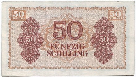 Банкнота 50 шиллингов. 1944 год, Австрия. Из обращения.