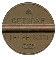 Телефонный жетон. 7605. Италия. 1976 год. (Отметка: CMM)