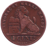 Монета 1 сантим. 1894 год, Бельгия. (Der Belgen) Монета 1 сантим. 1894 год, Бельгия. (Der Belgen)