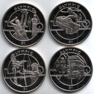 Олимпийские игры в Лондоне. Набор монет (4 шт.), 1 доллар, 2012 год, Сьерра-Леоне. Олимпийские игры в Лондоне. Набор монет (4 шт.), 1 доллар, 2012 год, Сьерра-Леоне.