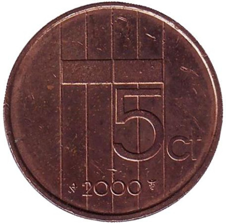 5 центов. 2000 год, Нидерланды.