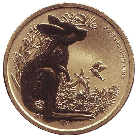 Монета 1 доллар. 2011 год, Австралия. Кенгуру. Серия "Детёныши диких животных".