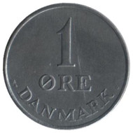 Монета 1 эре. 1954 год, Дания. Монета 1 эре. 1954 год, Дания.