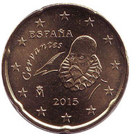 Монета 20 центов. 2015 год, Испания.