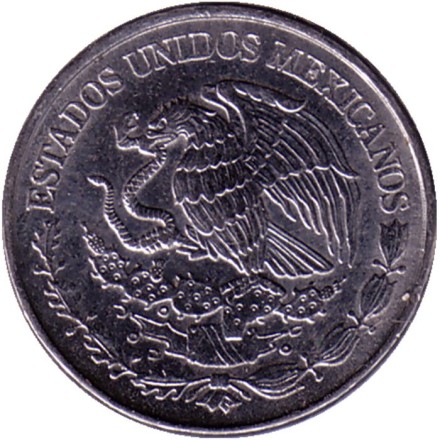 Монета 20 сентаво. 2009 год, Мексика.