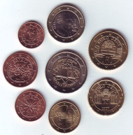 Набор монет евро (8 штук). 2007 год, Австрия. Набор монет евро (8 штук). 2007 год, Австрия.
