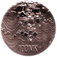 Монета 100 марок. 1992 год, Финляндия. 75 лет независимости Финляндии. Монета 100 марок. 1992 год, Финляндия. 75 лет независимости Финляндии.