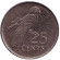 Монета 25 центов. 1997 год, Сейшельские острова. (немагнитная) Попугай. Монета 25 центов. 1997 год, Сейшельские острова. (немагнитная) Попугай.