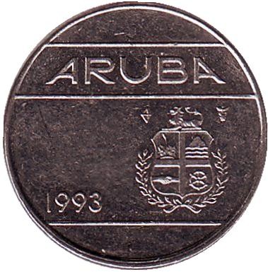 Монета 10 центов. 1993 год, Аруба. Монета 10 центов. 1993 год, Аруба.