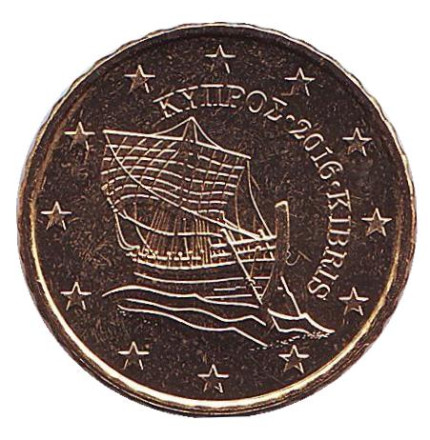 Монета 10 центов. 2016 год, Кипр.