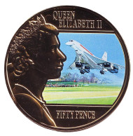 Монета 50 пенсов. 2014 год, Гернси. Конкорд. Монета 50 пенсов. 2014 год, Гернси. Конкорд.