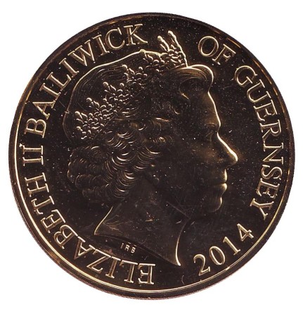 Монета 50 пенсов. 2014 год, Гернси. Конкорд. Монета 50 пенсов. 2014 год, Гернси. Конкорд.