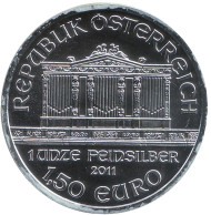 Монета 1,5 евро. 2011 год, Австрия. Венская Филармония. Монета 1,5 евро. 2011 год, Австрия. Венская Филармония.