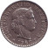 Монета 20 раппенов. 1962 год, Швейцария.