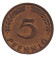 Монета 5 пфеннигов. 1949 год (F), ФРГ. Дубовые листья.