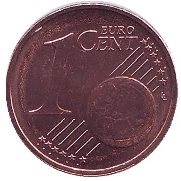 Монета 1 цент. 2016 год, Литва.