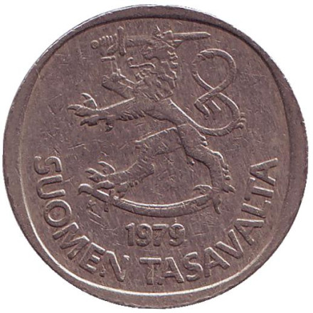 Монета 1 марка. 1979 год, Финляндия. Монета 1 марка. 1979 год, Финляндия.