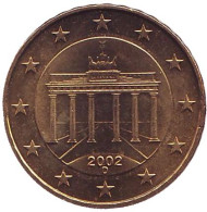 Монета 10 центов. 2002 год (D), Германия. Монета 10 центов. 2002 год (D), Германия.