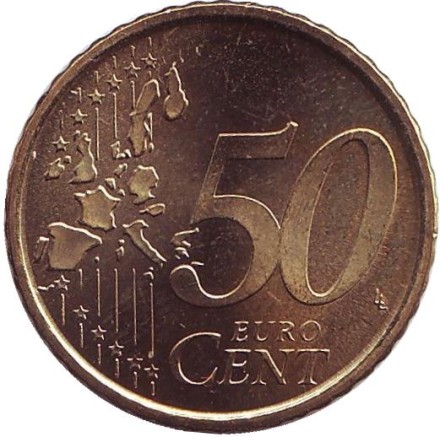 Монета 50 центов. 2004 год, Испания.