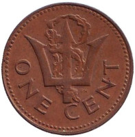 Монета 1 цент. 1979 год, Барбадос.