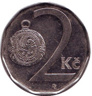 Монета 2 кроны. 2004 год, Чехия. Монета 2 кроны. 2004 год, Чехия.