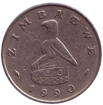 Монета 50 центов. 1990 год, Зимбабве. Монета 50 центов. 1990 год, Зимбабве.