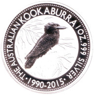 Монета 1 доллар. 2015 год, Австралия. Кукабарра. 25-летие чеканки монет данной серии. Монета 1 доллар. 2015 год, Австралия. Кукабарра. 25-летие чеканки монет данной серии.